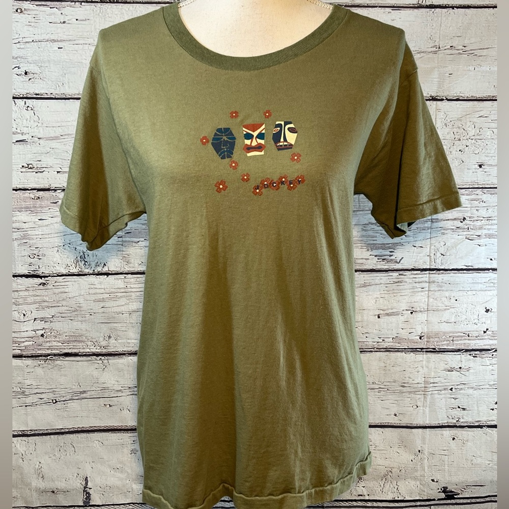 JOCKEY T-Shirt Olive Green w Tiki Graphic-L/XL